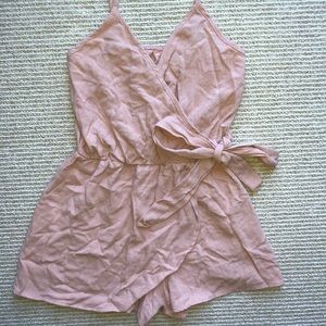 pale pink tie romper!!